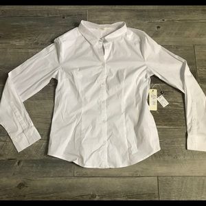 NWT Hazel White Button Down Blouse